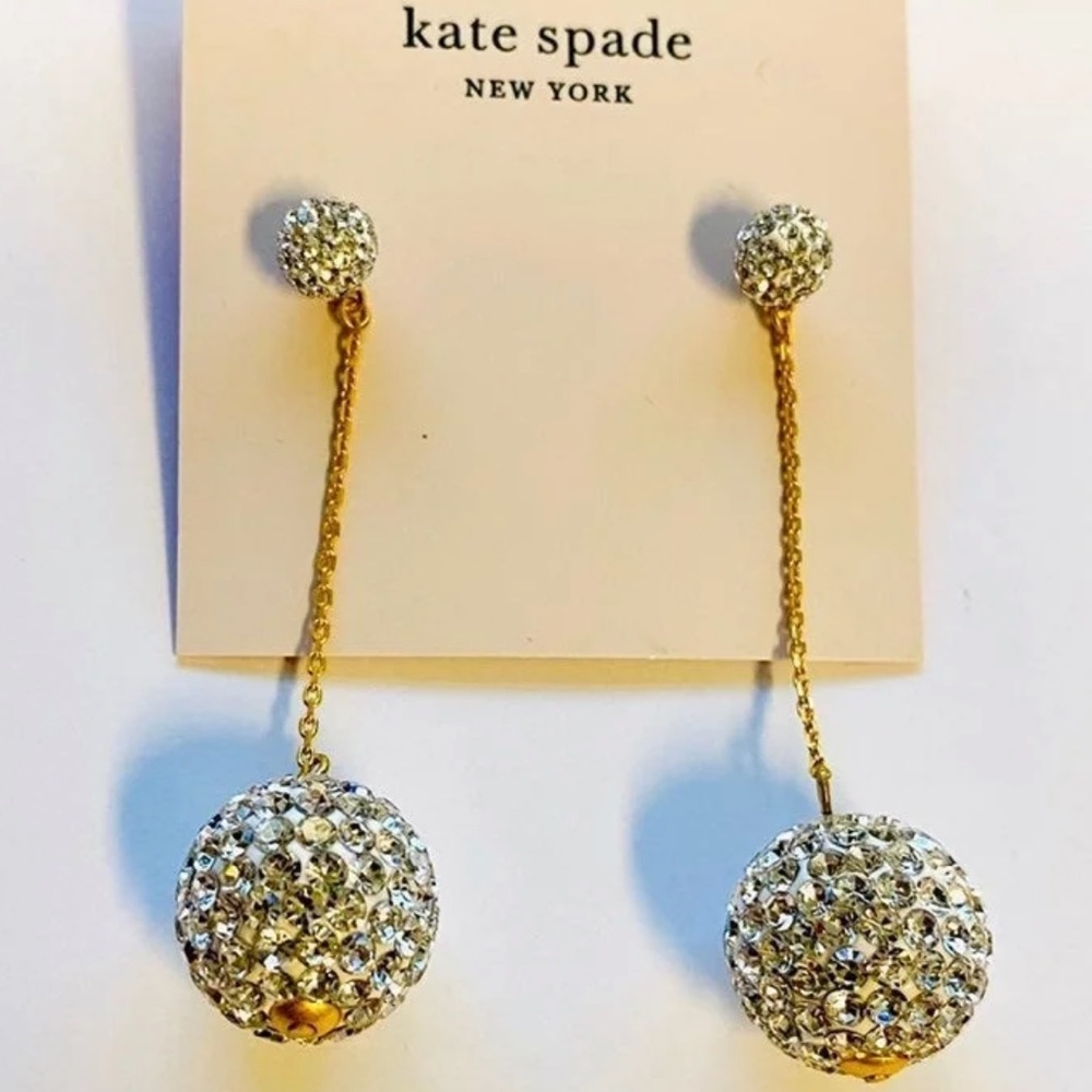 $99 Kate Spade Razzle Dazzle Crystal Linear Earrings - Picture 3 of 6